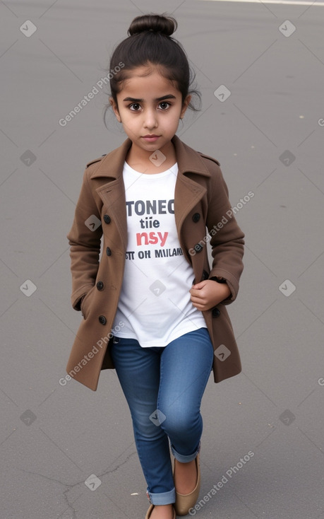 Emirati child girl with  brown hair