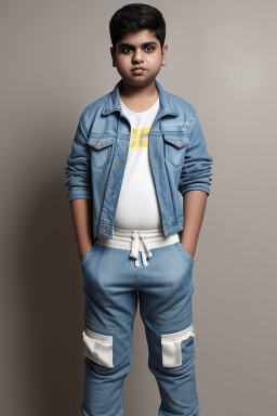 Indian teenager boy with  white hair