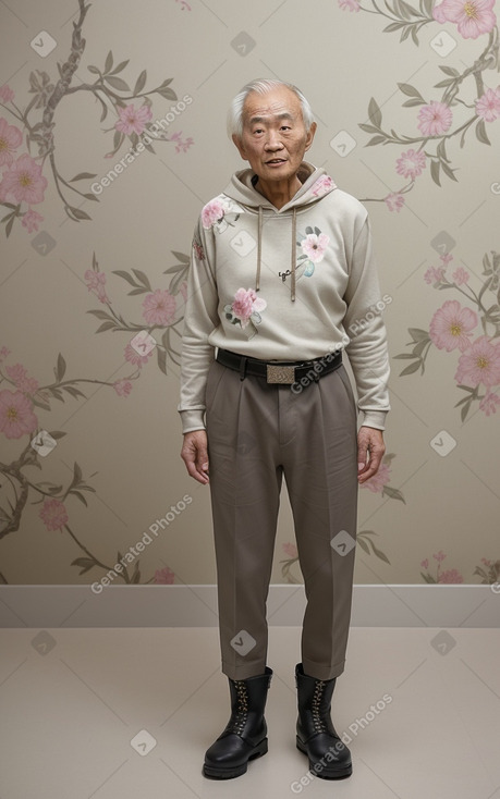 Taiwanese elderly male with  blonde hair