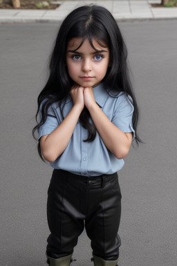 Child female with  black hair