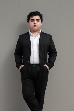 Iranian teenager boy with  black hair