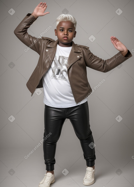 Somali teenager boy with  white hair