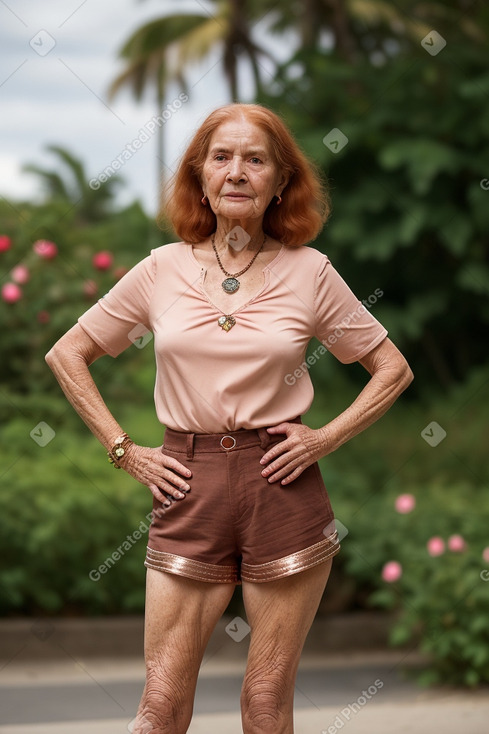 Peruvian elderly female with  ginger hair