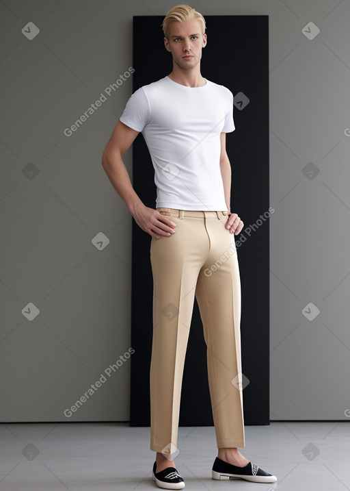 French adult male with  blonde hair