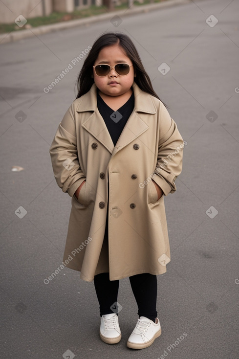 Bolivian child girl with  brown hair