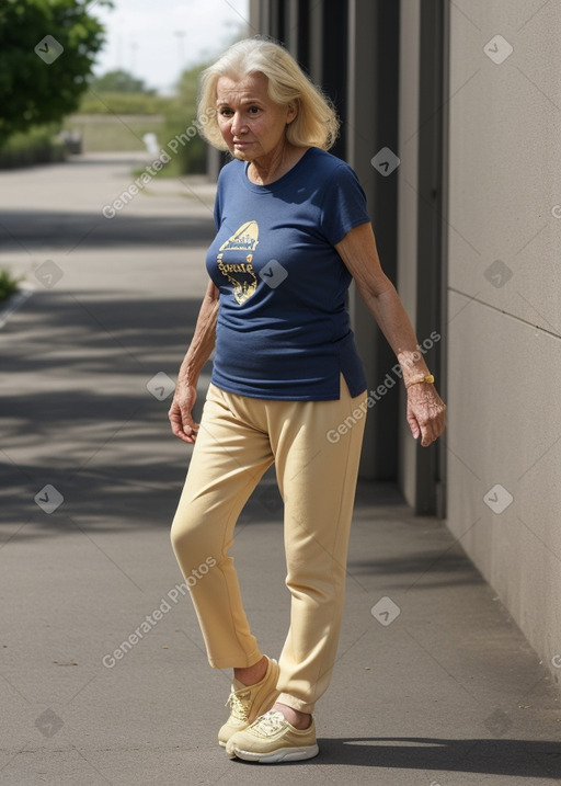 Elderly female with  blonde hair