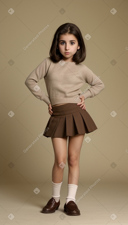 Jordanian child girl with  brown hair