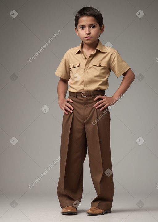 Peruvian child male with  brown hair