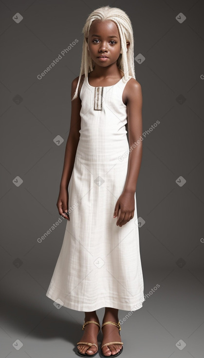 Senegalese child girl with  white hair