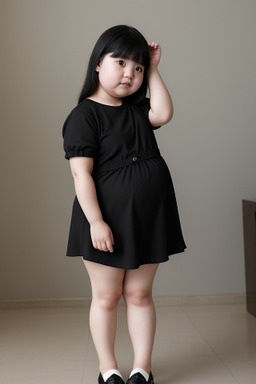 Taiwanese infant girl with  black hair