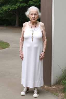 Elderly female with  brown hair