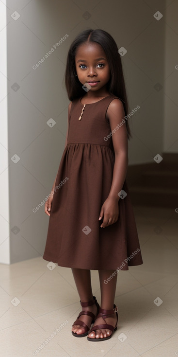 Child female with  brown hair