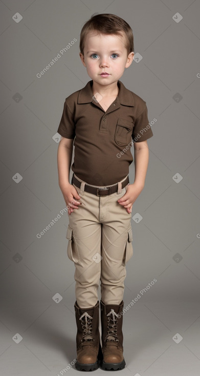 Zambian infant boy with  brown hair