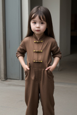 Chinese child female with  brown hair