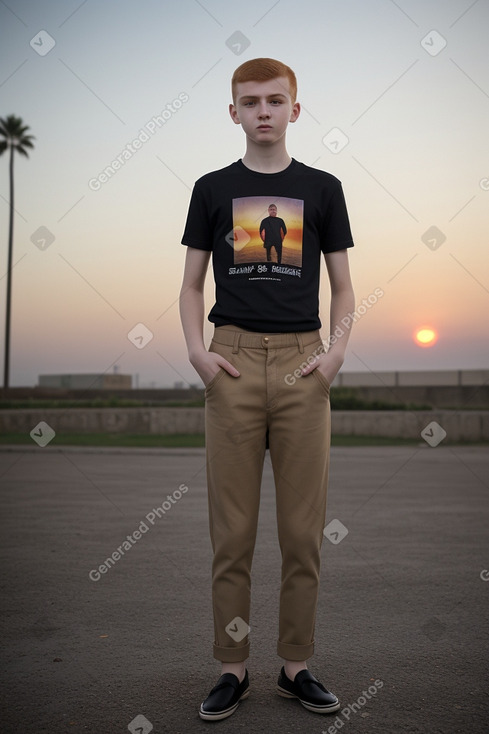 Azerbaijani teenager boy with  ginger hair