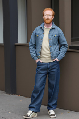 Irish middle-aged male with  ginger hair