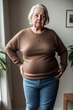 Swedish elderly female with  brown hair