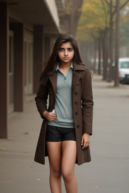 Pakistani teenager girl with  brown hair