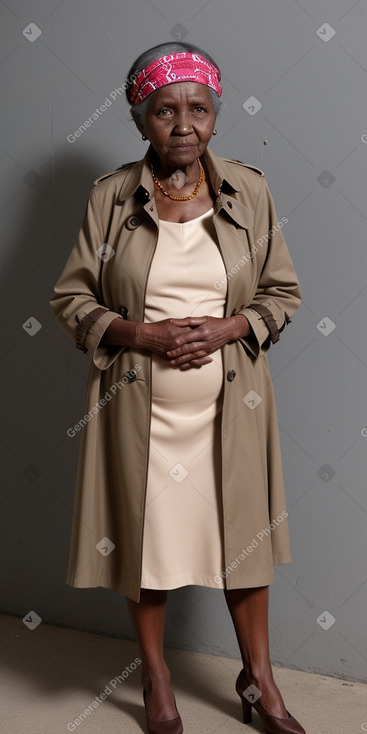 Tanzanian elderly female with  brown hair