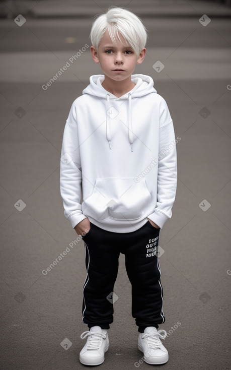 Dutch child boy with  white hair