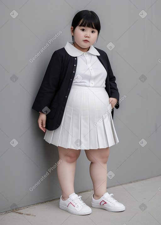 Korean infant girl with  white hair