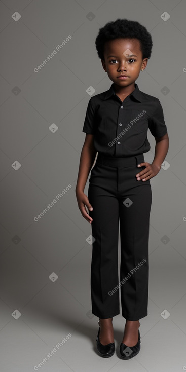 African american child boy with  black hair