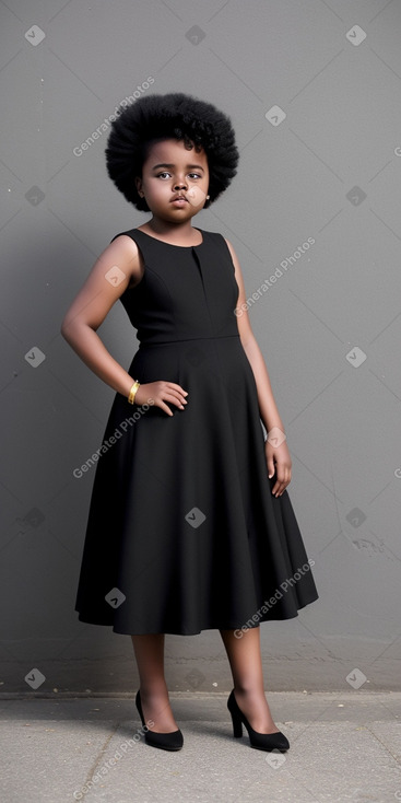 Ethiopian child girl with  black hair