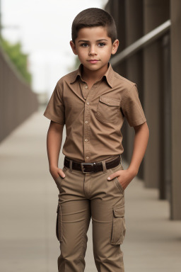 Mexican child boy with  brown hair