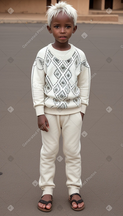 Malian child boy with  white hair