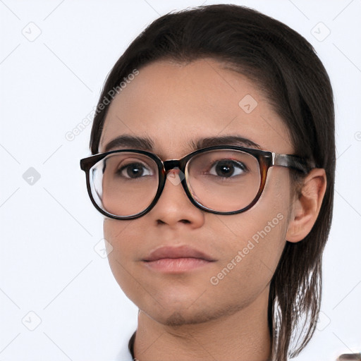 Neutral white young-adult male with medium  brown hair and brown eyes