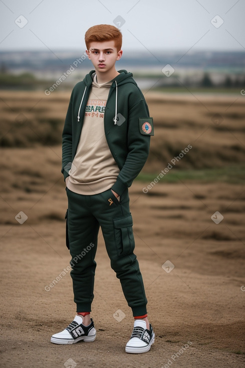 Azerbaijani teenager boy with  ginger hair