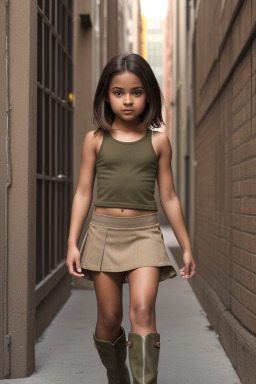 Child female with  brown hair