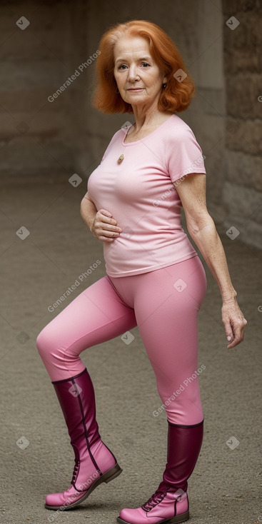 Spanish elderly female with  ginger hair