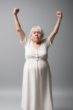 Colombian elderly female with  white hair