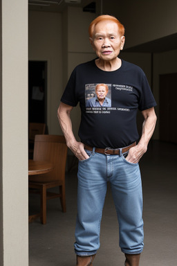 Filipino elderly male with  ginger hair