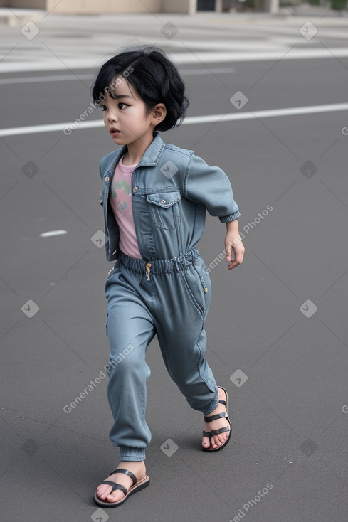 Korean child boy with  black hair