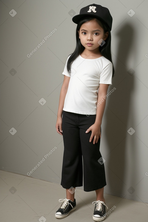 Filipino child girl with  black hair