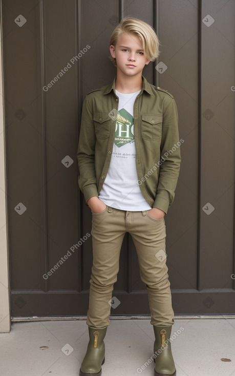 South african teenager boy with  blonde hair