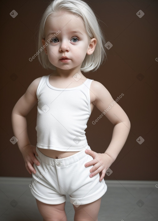 Hungarian infant girl with  white hair