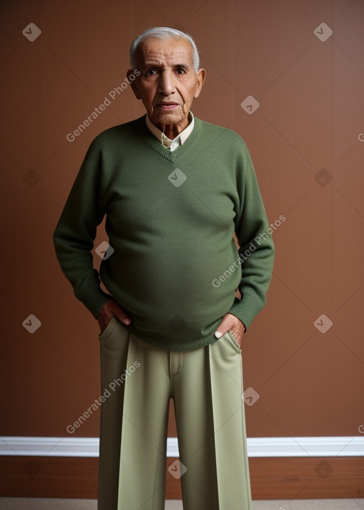 Moroccan elderly male with  brown hair