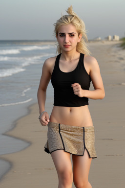 Iraqi young adult female with  blonde hair