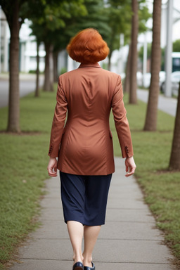 Thai elderly female with  ginger hair