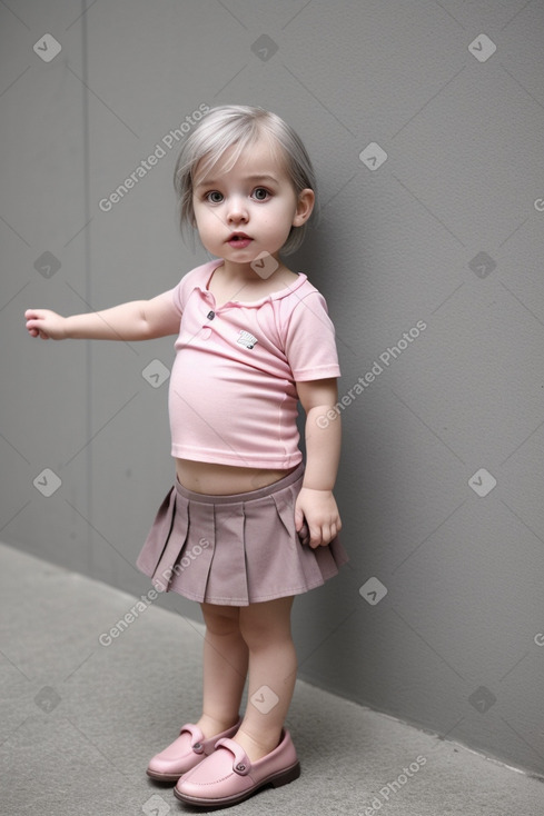 Swiss infant girl with  gray hair