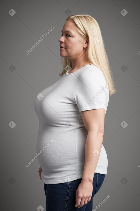 Norwegian 45 years female with  blonde hair