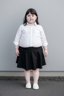 Icelandic child girl with  black hair