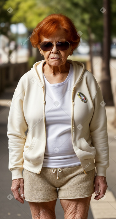 Colombian elderly female with  ginger hair