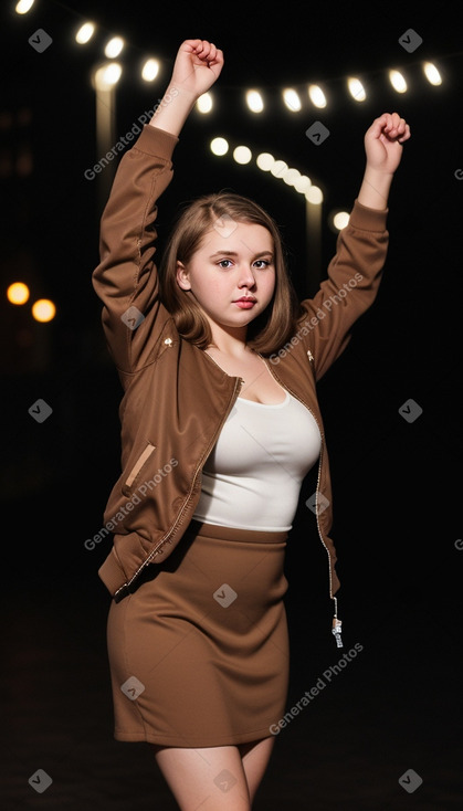 Czech teenager girl with  brown hair