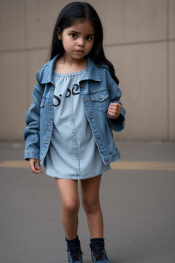 Ecuadorian infant girl with  black hair