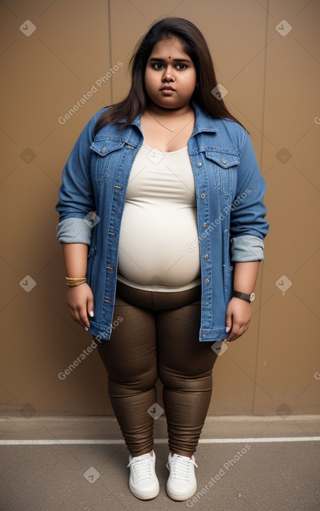 Sri lankan young adult female with  brown hair