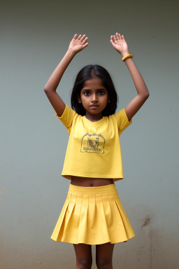 Sri lankan child girl with  brown hair